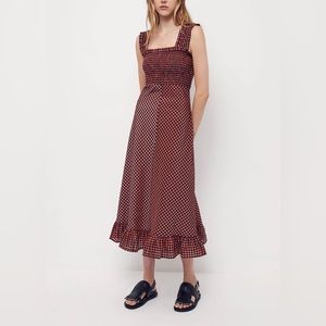 GANNI seersucker midi dress sold out blogger favorite ulla